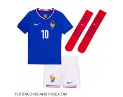 Francúzsko Kylian Mbappe #10 Domáci Detský futbalový dres ME 2024 Krátky Rukáv (+ trenírky)